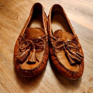 Coach driving mocs, pebbled leather size 6M